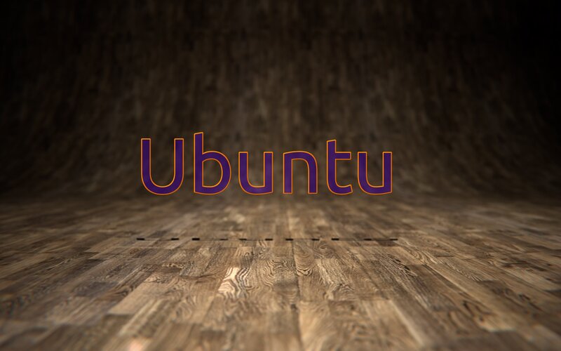Ubuntu Logo on Wood — Brown, Neutral, 3d Render
