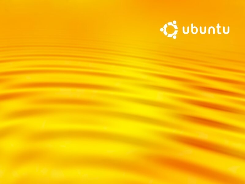 Ubuntu Logo on Yellow Background — Warm