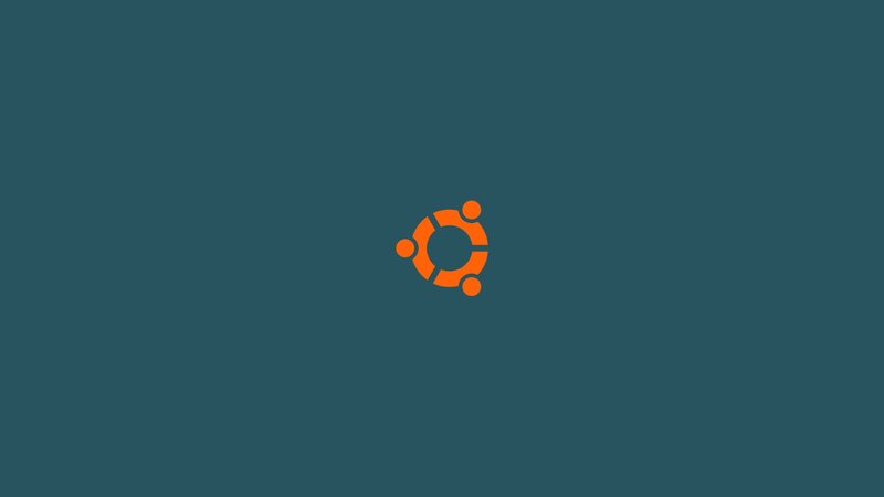 Ubuntu Logo — Orange, Minimalist, Vector Art