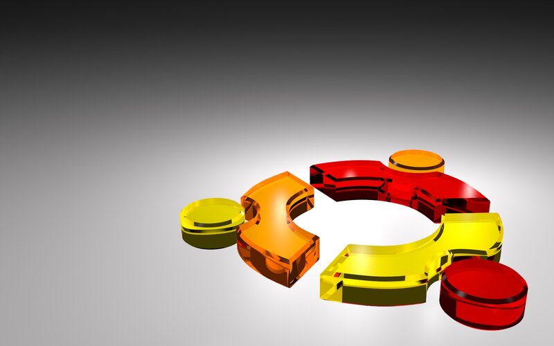 Ubuntu Logo Puzzle Pieces — Red