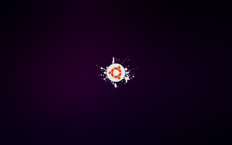 Ubuntu logo splatter design