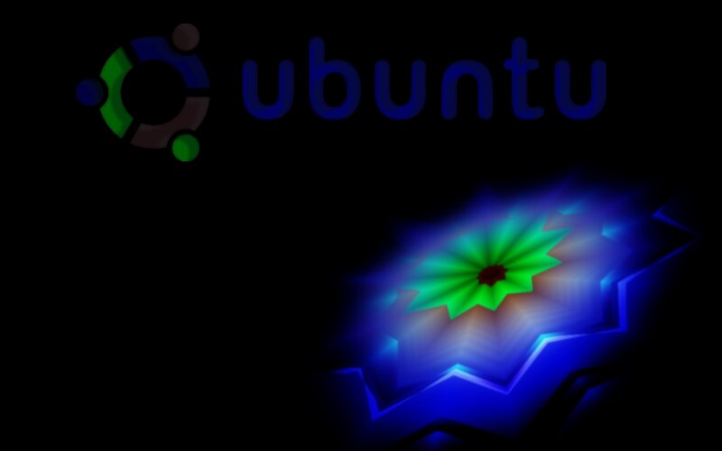 Ubuntu logo with abstract design