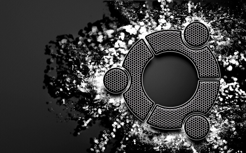 Ubuntu logo with abstract design