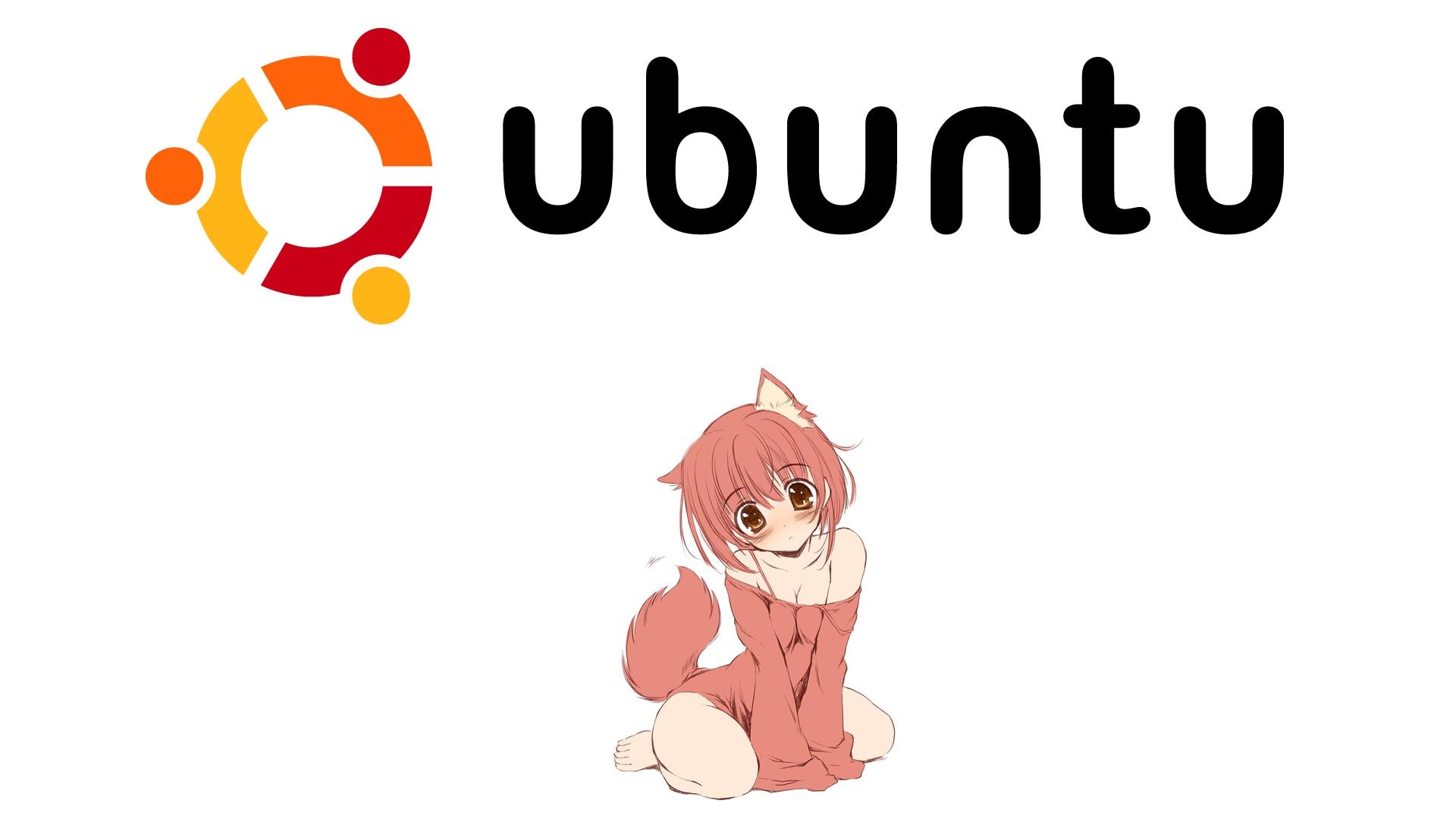 Ubuntu logo with anime character