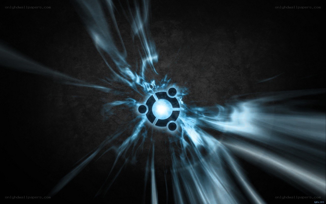 Ubuntu logo with blue energy