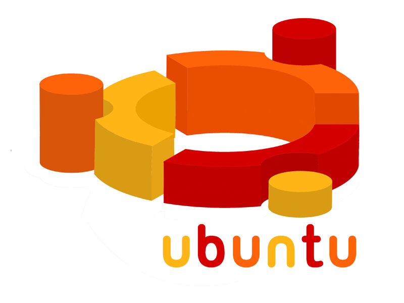 Ubuntu logo with colorful puzzle pieces