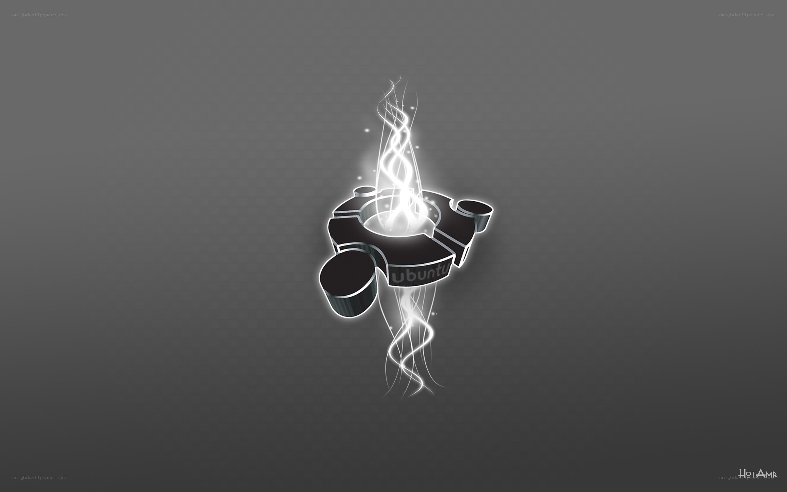 Ubuntu logo with energy effect