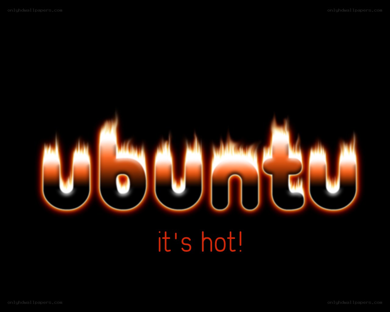 Ubuntu logo with flames