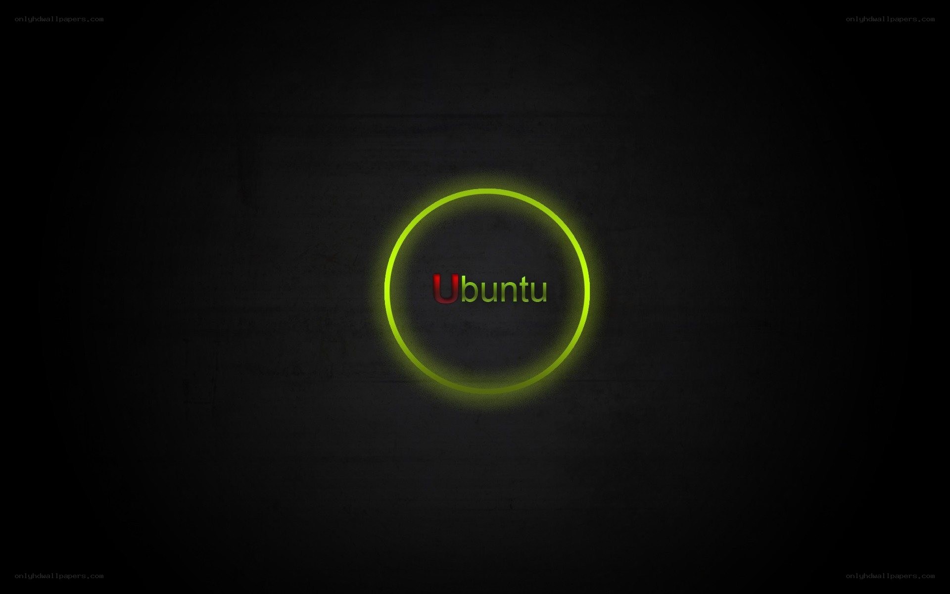 Ubuntu logo with glowing circle
