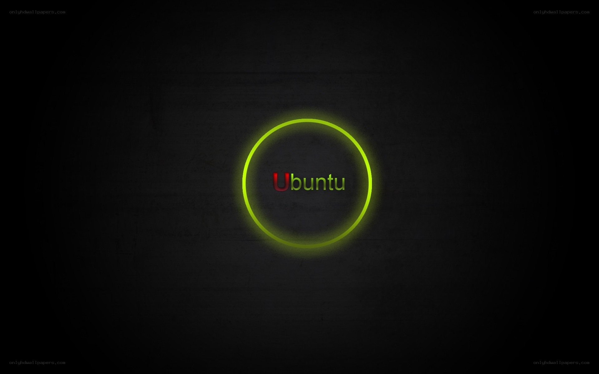 Ubuntu logo with glowing circle