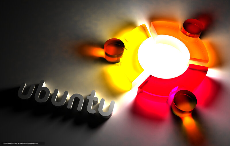 Ubuntu logo with glowing effect