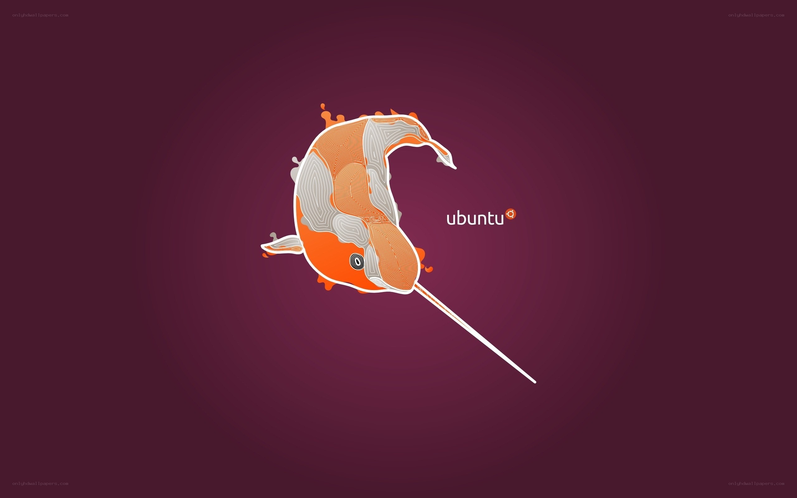 Ubuntu logo with koi fish