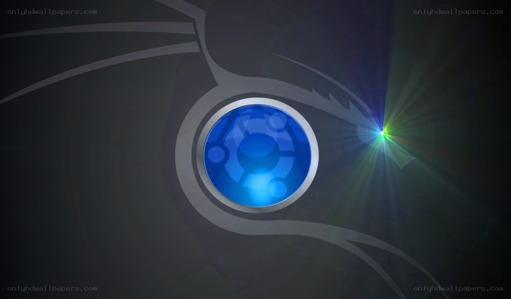Ubuntu logo with lens flare