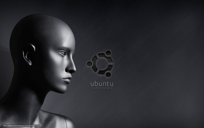 Ubuntu logo with mannequin