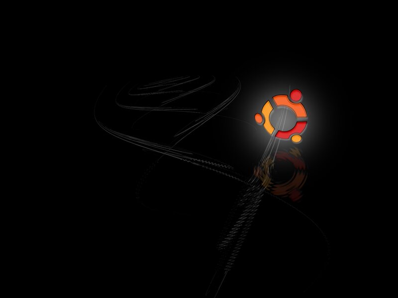 Ubuntu logo with motion trails