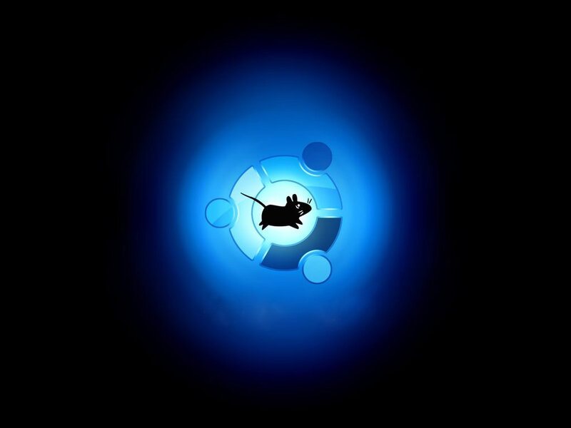 Ubuntu logo with mouse silhouette