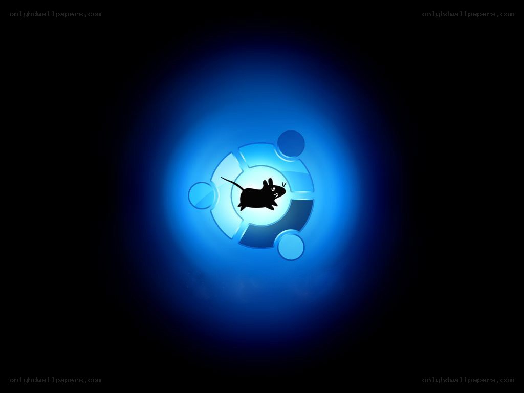 Ubuntu logo with mouse silhouette
