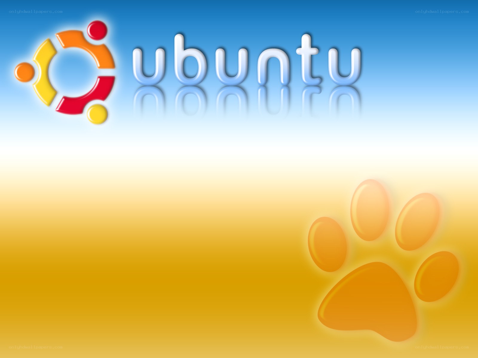 Ubuntu logo with paw print