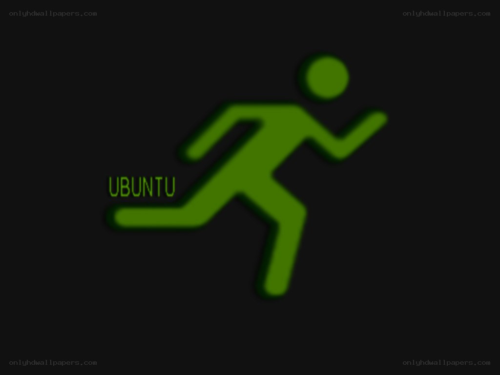 Ubuntu logo with running figure