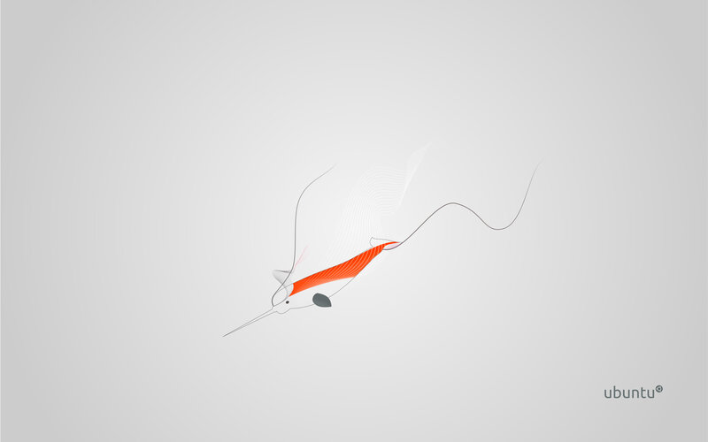 Ubuntu logo with stylized fish