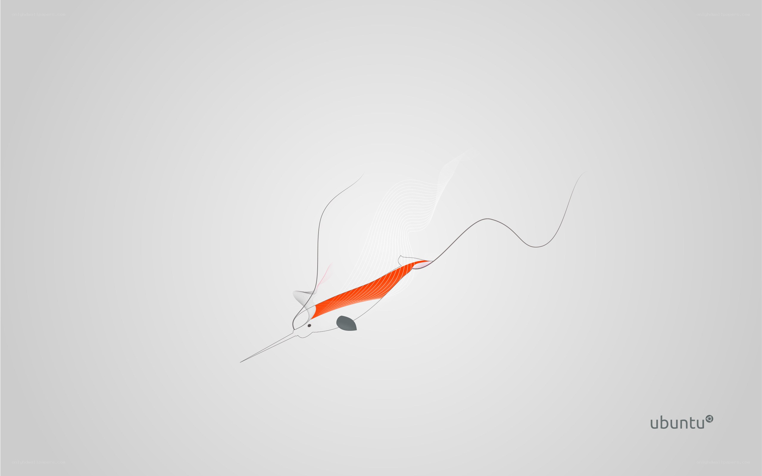 Ubuntu logo with stylized fish