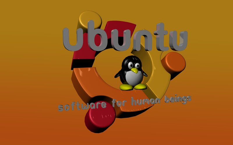 Ubuntu logo with Tux penguin