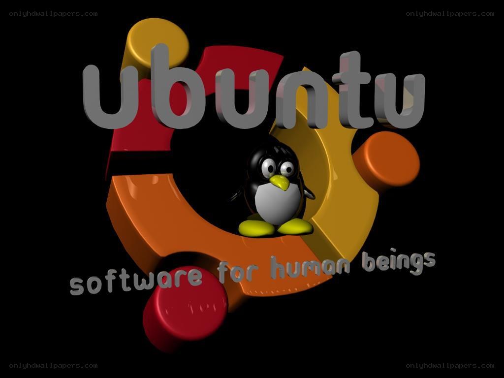 Ubuntu logo with Tux penguin