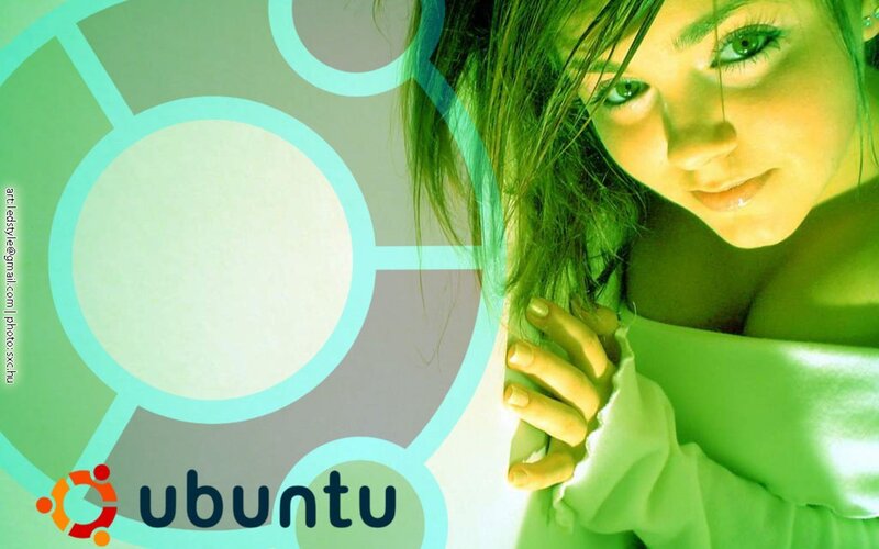 Ubuntu logo with woman