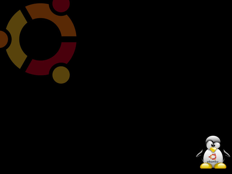 Ubuntu Penguin Mascot — Black