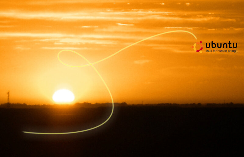 Ubuntu sunset wallpaper