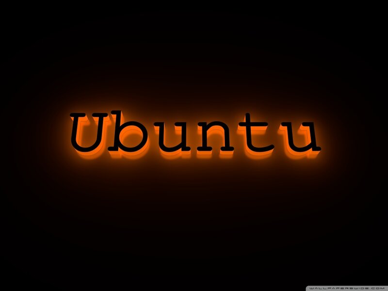 Ubuntu Text Logo — Black