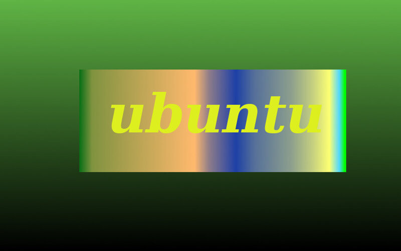 Ubuntu Text on Gradient