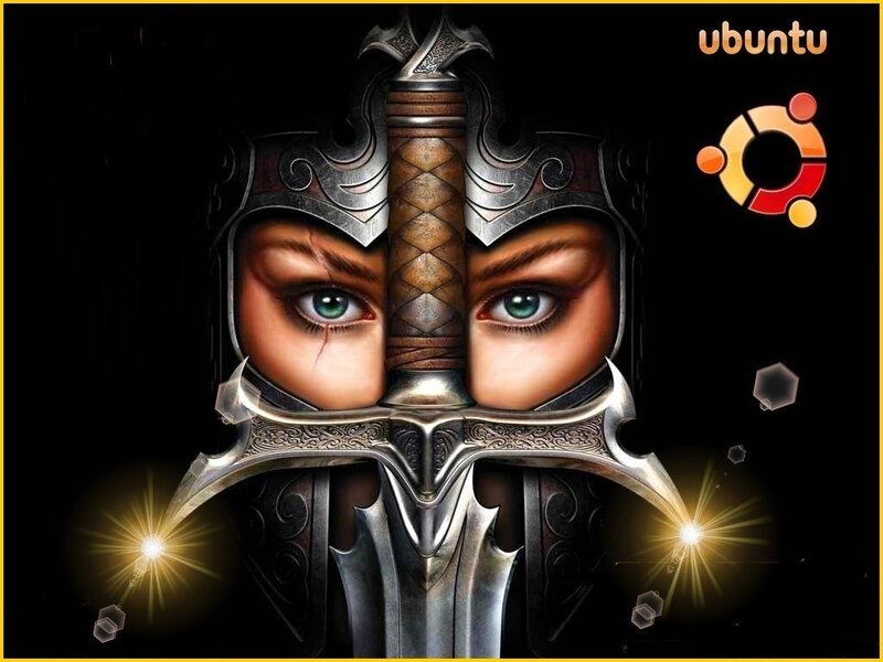 Ubuntu warrior with sword