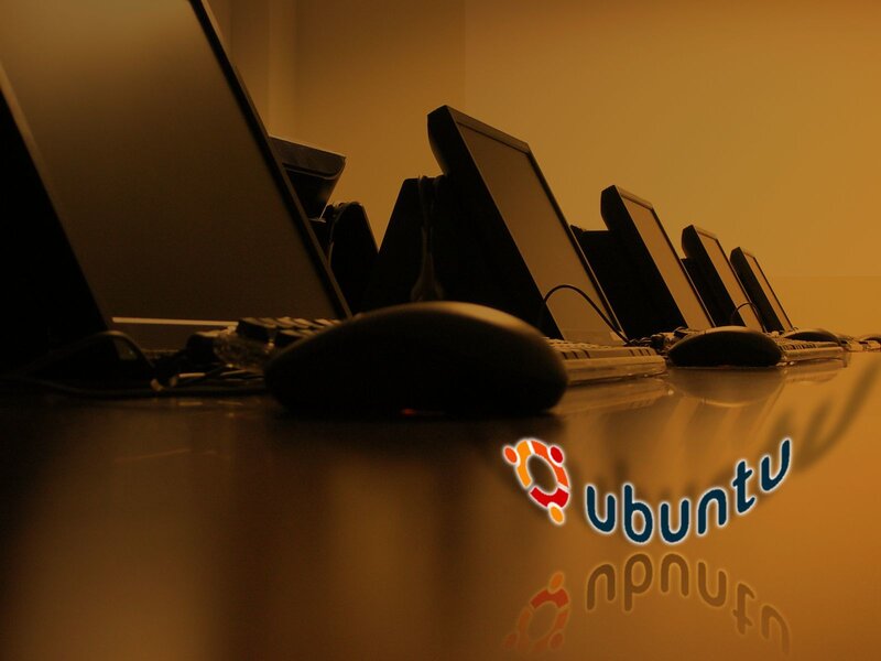 Ubuntu workstations in a row