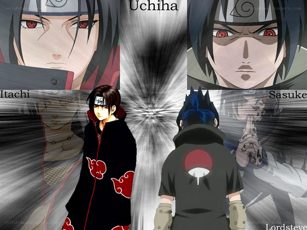 Uchiha clan characters collage