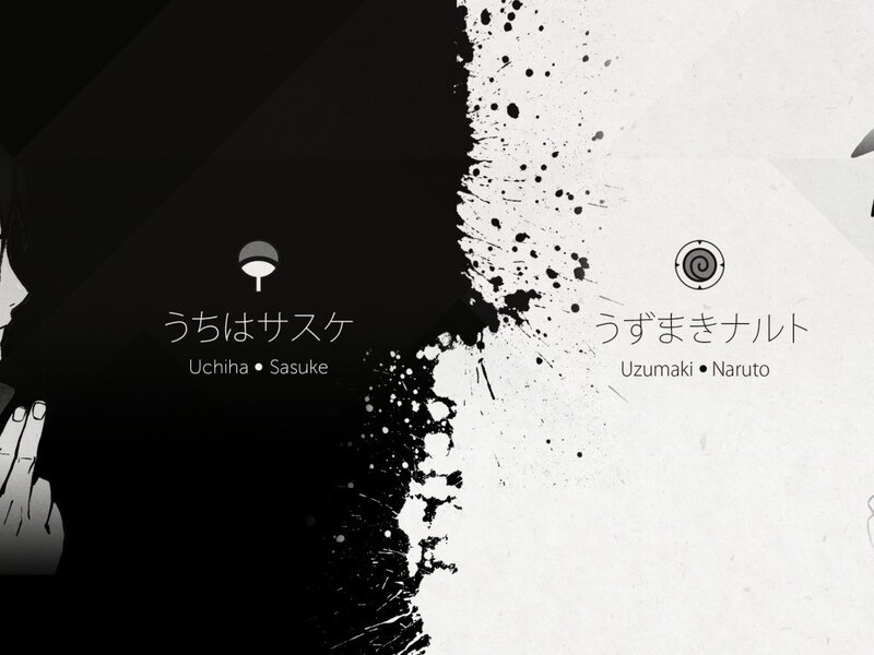 Uchiha Sasuke and Naruto — Black