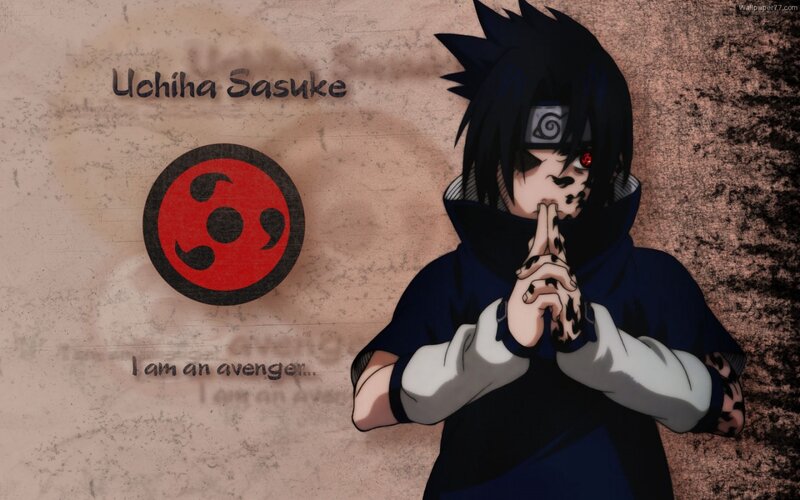 Uchiha Sasuke Character — Black, Dramatic, Anime, Sharingan