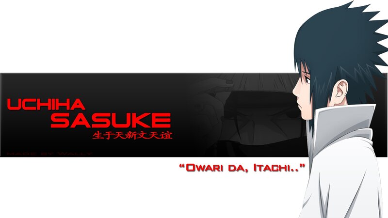Uchiha Sasuke Character — Black, Dramatic, Anime, Text, Anime Art
