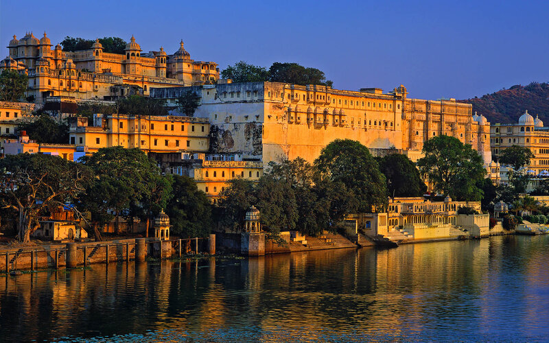 Udaipur Cityscape at Dusk — Blue