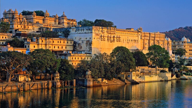 Udaipur cityscape at sunset