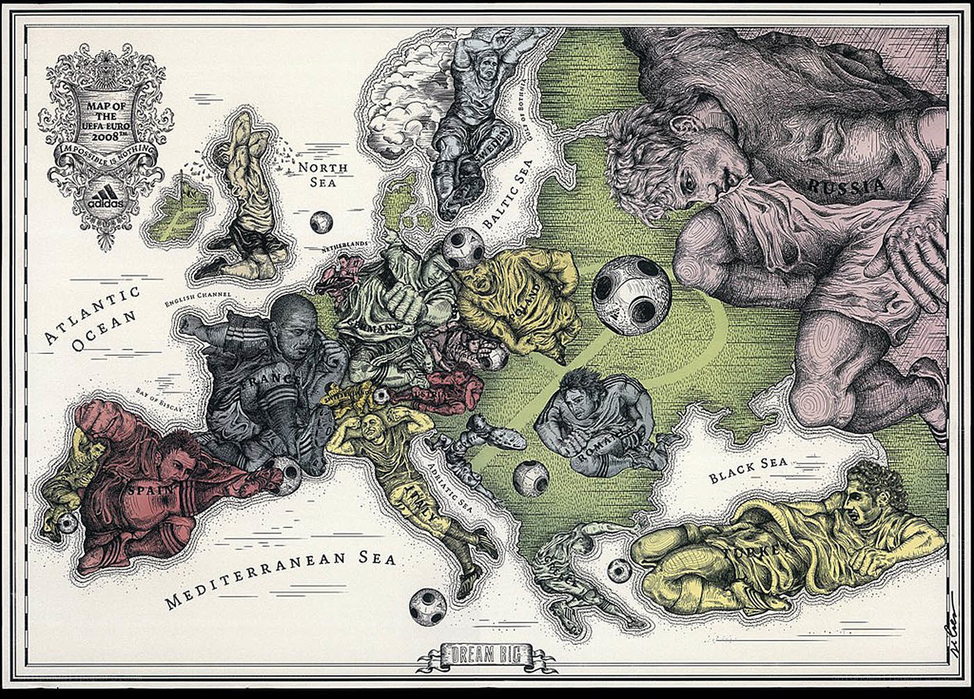 UEFA Euro 2008 map artwork