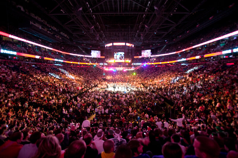 UFC event in packed arena