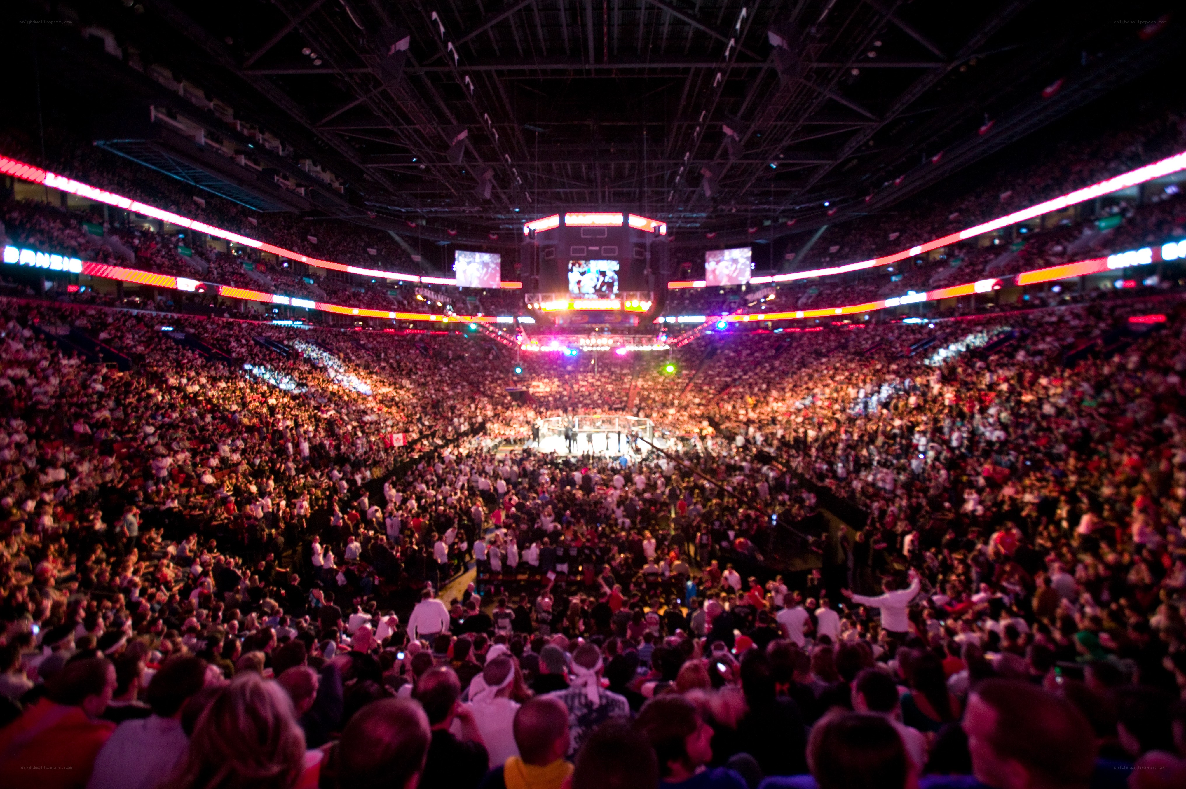 UFC event in packed arena