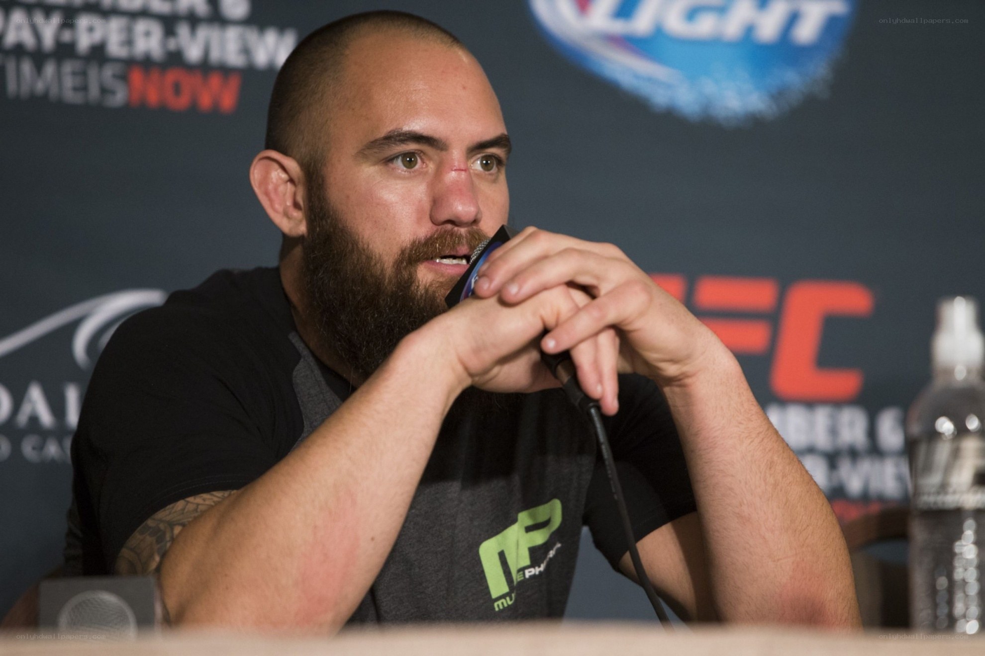 UFC fighter at press conference