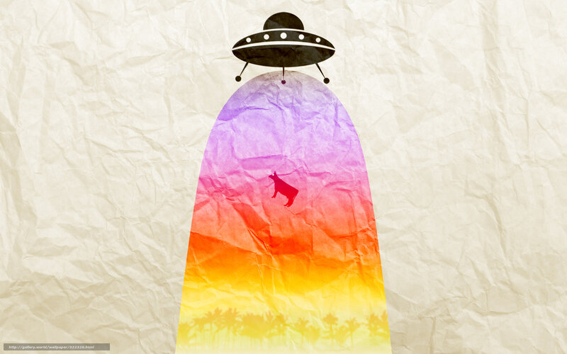 UFO abducting a cow