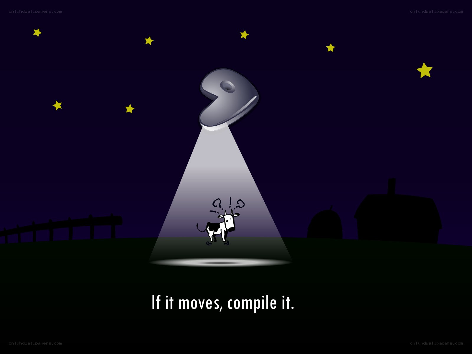 UFO abducts cow at night