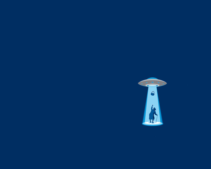 UFO abducts elderly woman
