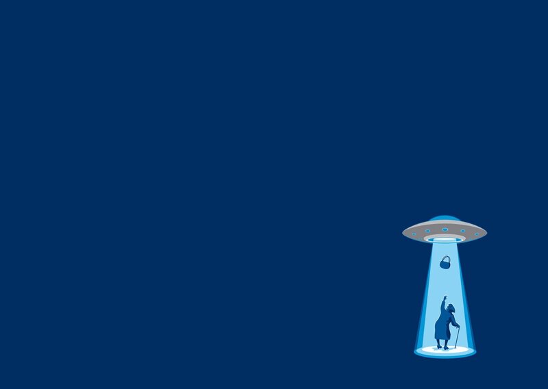 UFO abducts elderly woman