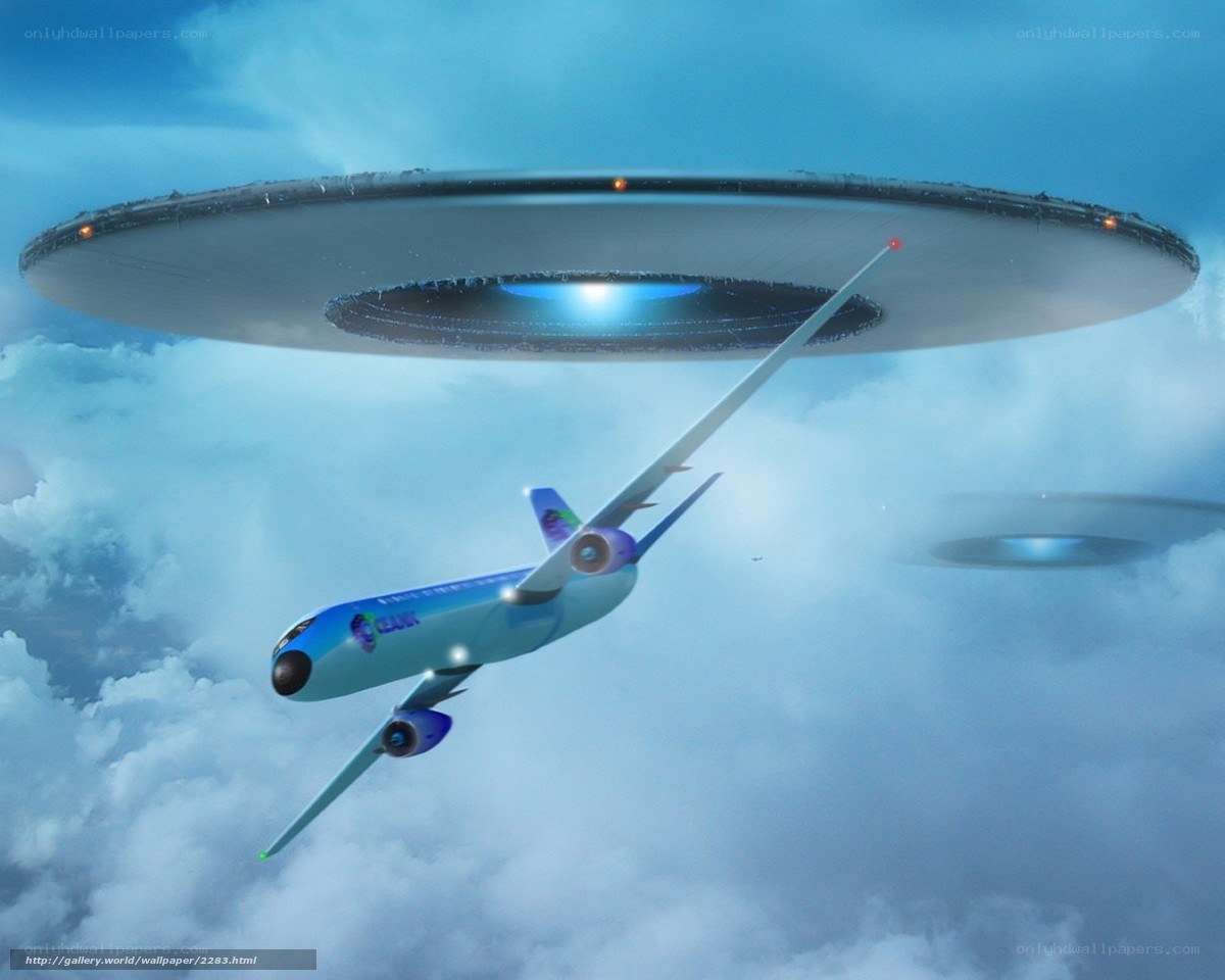 UFO encounters airplane