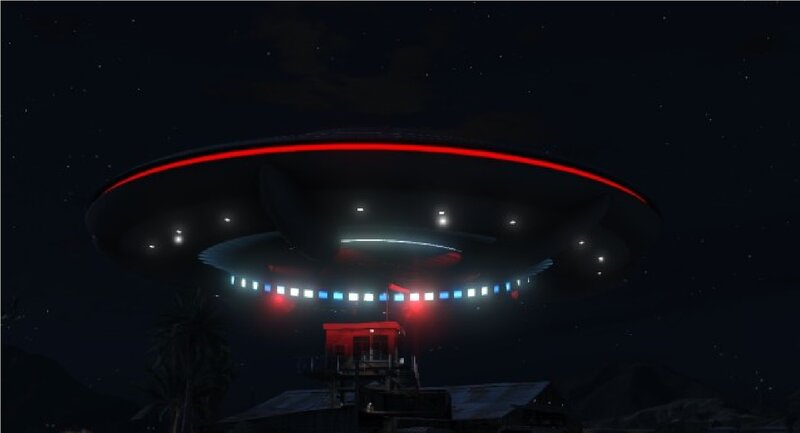 UFO Hovering at Night